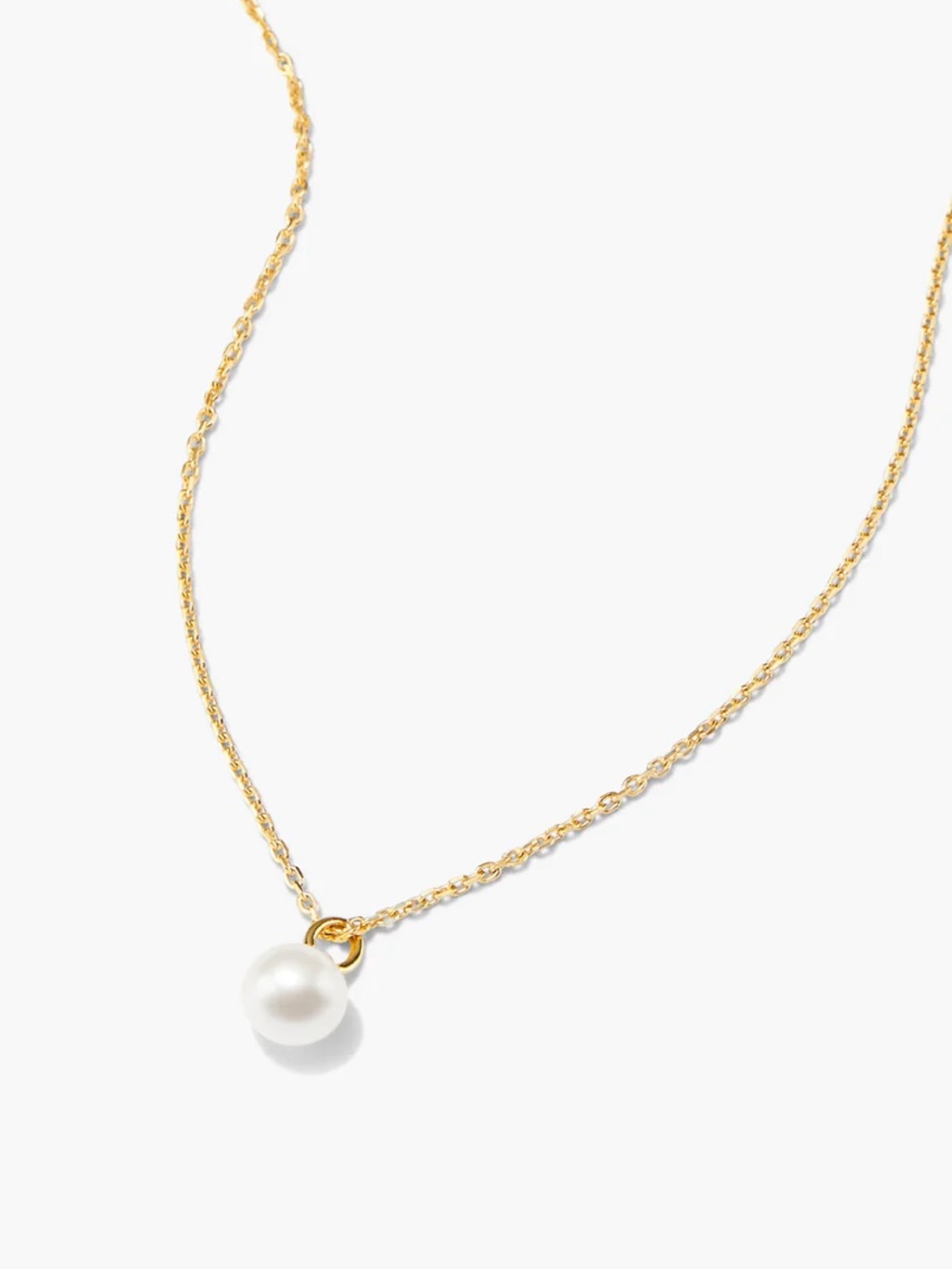 Mejuri Pearl Necklace with Canvas Tote with Box and Pouch